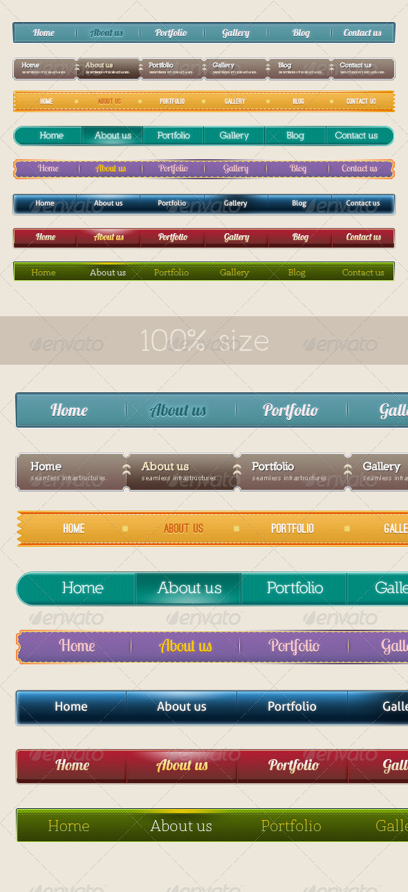 GraphicRiver 8 Style Navigation Bars 4100833 GraphicRiver 8 Style Navigation Bars 4100833