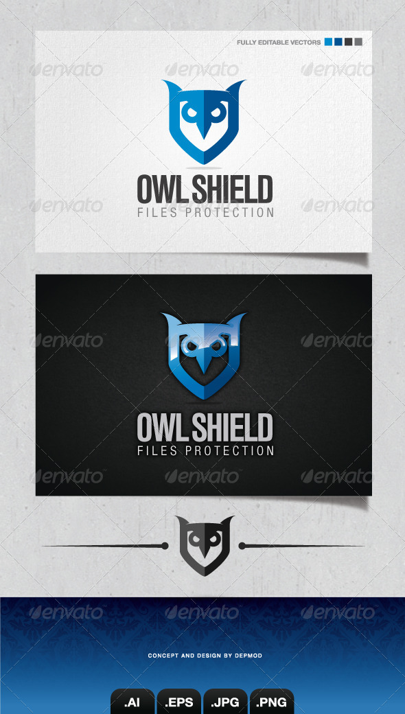 GraphicRiver Owl Shield Logo 4102933 GraphicRiver Owl Shield Logo 4102933