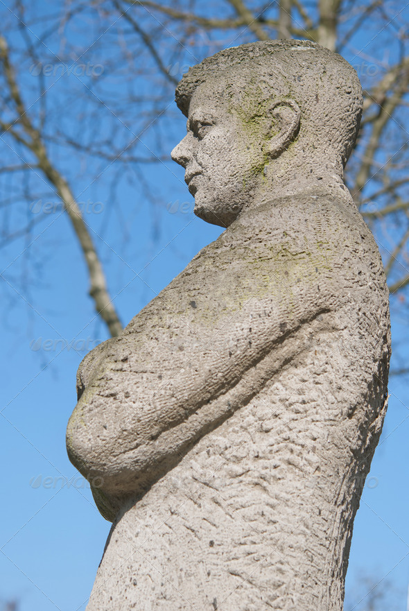 Statue of John F. Kennedy in Bonn - Stock Photo - Images