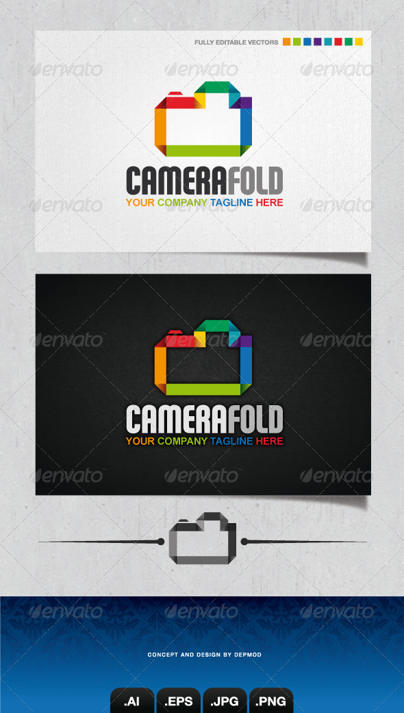 Camera Fold Logo - Objects Logo Templates