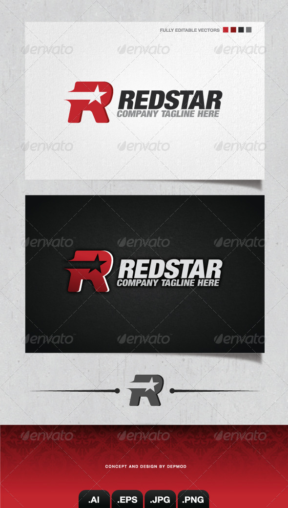 GraphicRiver Red Star Logo 4189820 GraphicRiver Red Star Logo 4189820