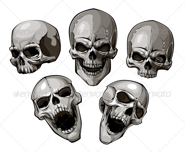 GraphicRiver Set of skulls 4190732 GraphicRiver Set of skulls 4190732