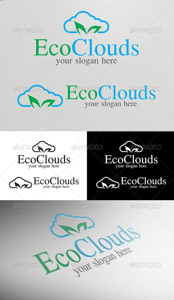 GraphicRiver Eco Clouds Logo 4117468 GraphicRiver Eco Clouds Logo 4117468
