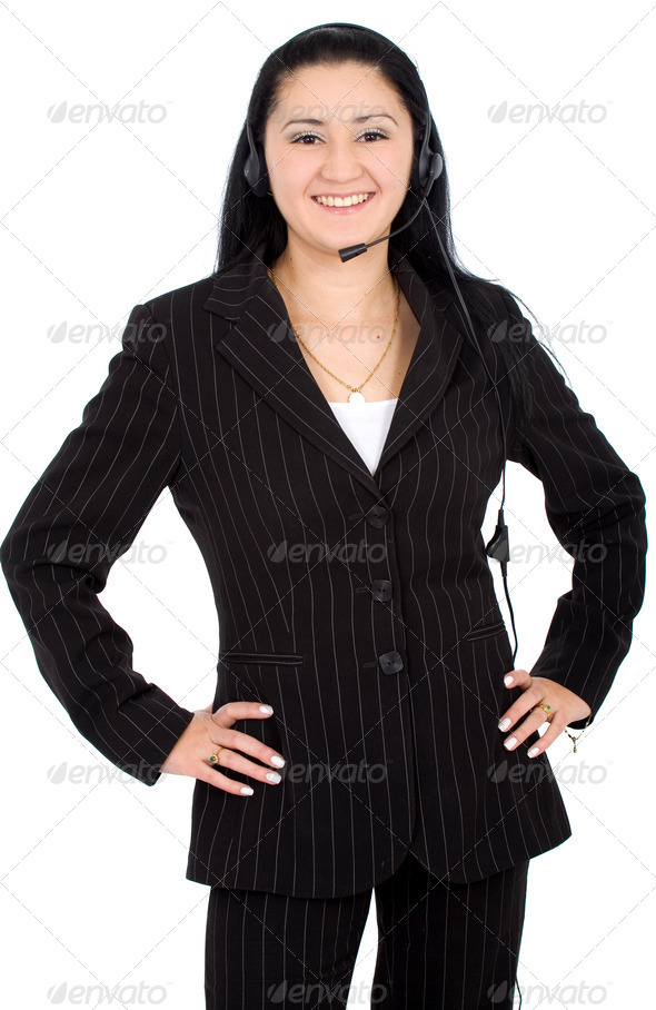 customer service girl - Stock Photo - Images