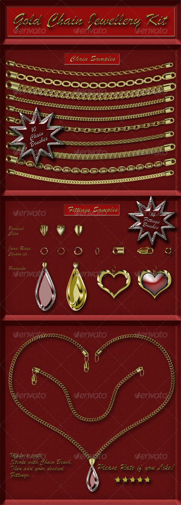 GraphicRiver Gold Chain Jewellery Brushes Kit 4152110 GraphicRiver Gold Chain Jewellery Brushes Kit 4152110