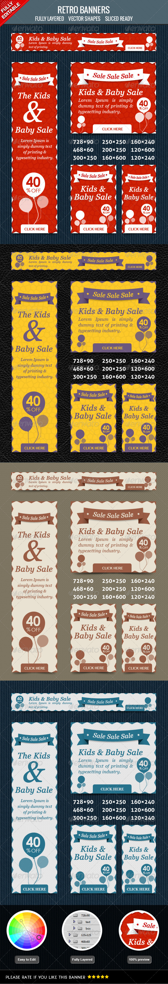 GraphicRiver Retro Sales Banner 4208430 GraphicRiver Retro Sales Banner 4208430