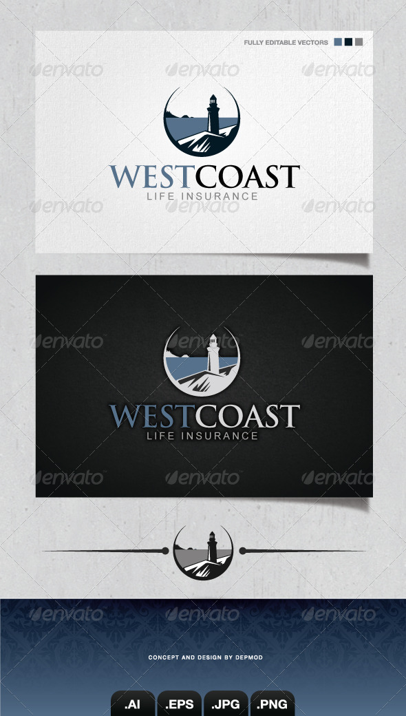 GraphicRiver West Coast Logo 4126444 GraphicRiver West Coast Logo 4126444