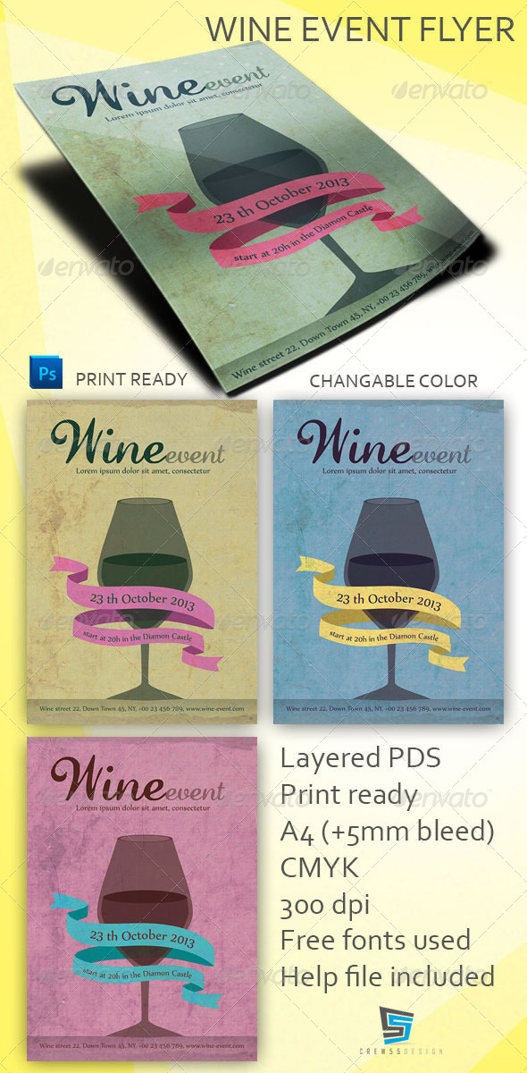 GraphicRiver Wine Event Flyer 4000165 GraphicRiver Wine Event Flyer 4000165