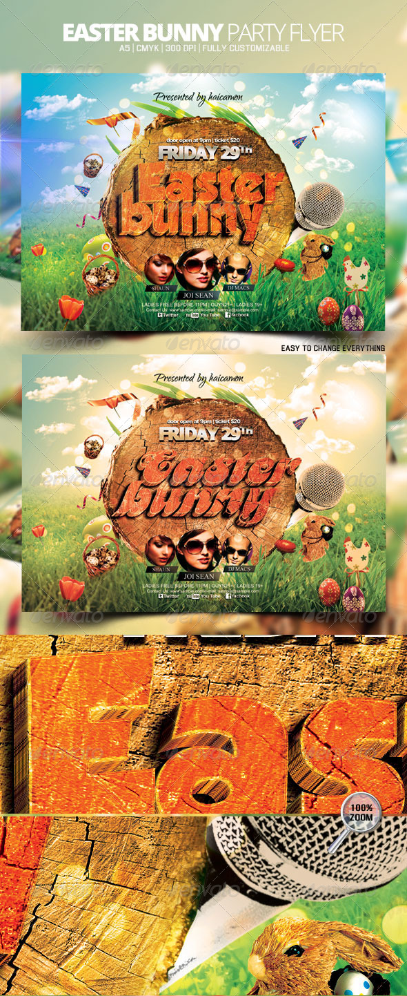 GraphicRiver Easter Bunny Party Flyer 4050503 GraphicRiver Easter Bunny Party Flyer 4050503