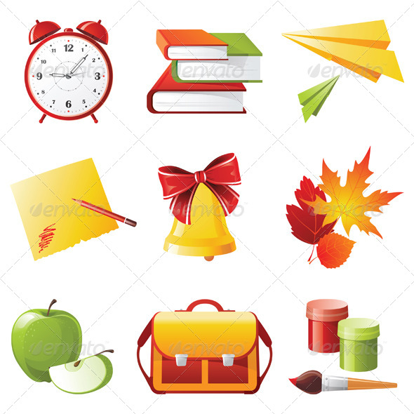 GraphicRiver School Icons 4233687 GraphicRiver School Icons 4233687