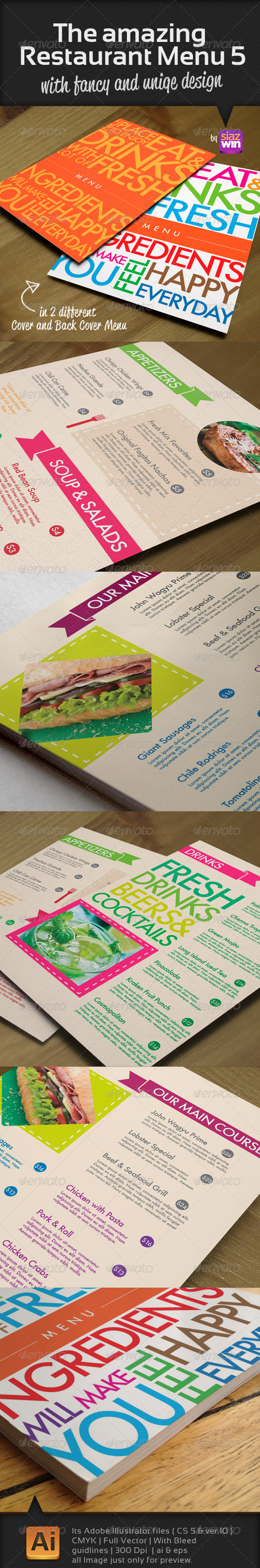 GraphicRiver The Amazing Restaurant Menu 5 4234162 GraphicRiver The Amazing Restaurant Menu 5 4234162