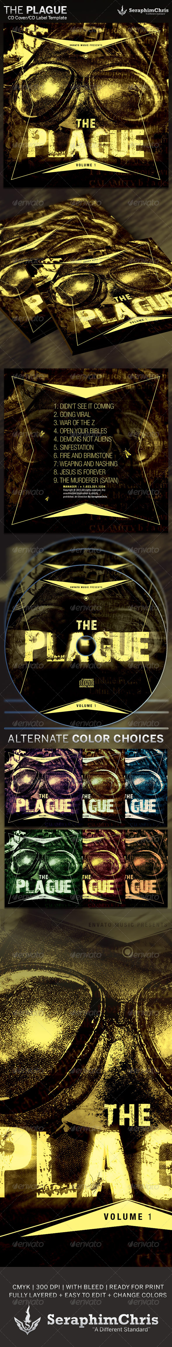 The Plague: CD Cover Artwork Template - CD & DVD artwork Print Templates