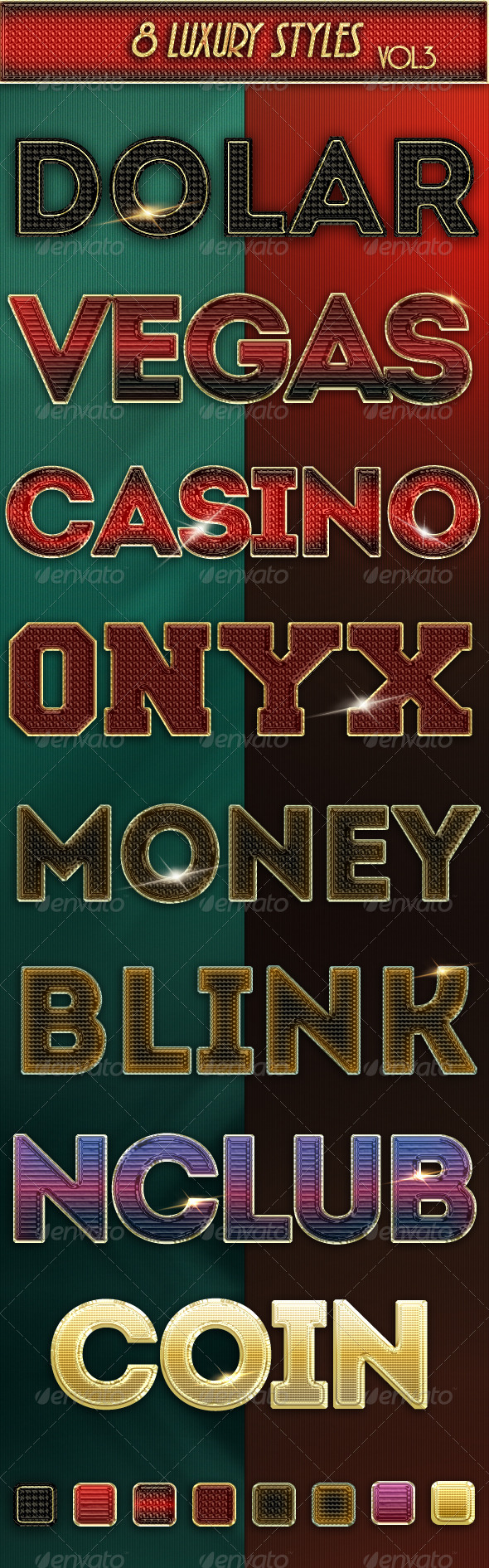 8 Luxury Styles vol. 3 - Text Effects Styles