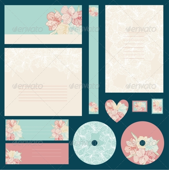 GraphicRiver Set of Wedding Invitations 4243947 GraphicRiver Set of Wedding Invitations 4243947