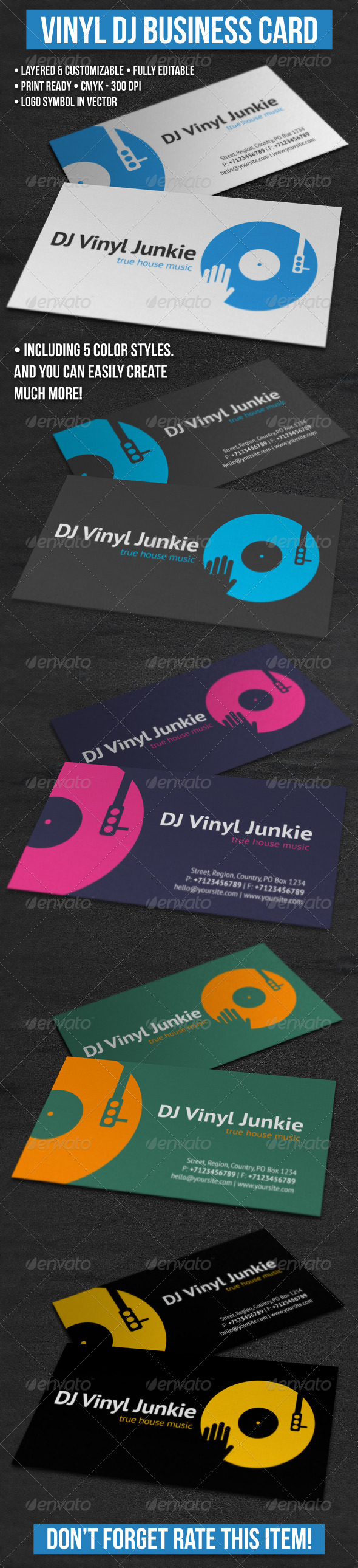 GraphicRiver Vinyl DJ Business Card 4246081 GraphicRiver Vinyl DJ Business Card 4246081