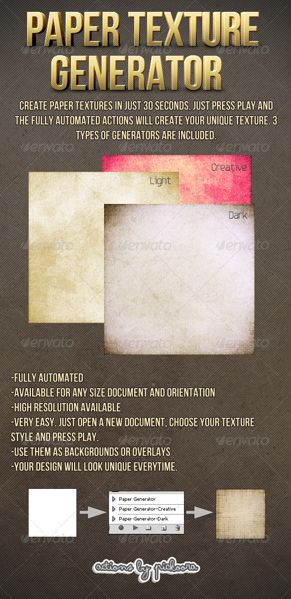 Paper Texture Generator - Utilities Actions