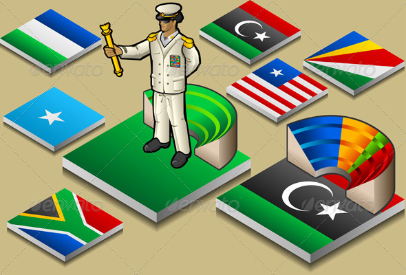 GraphicRiver Isometric Dictatorship or Democracy on Button Flag 4138331 GraphicRiver Isometric Dictatorship or Democracy on Button Flag 4138331