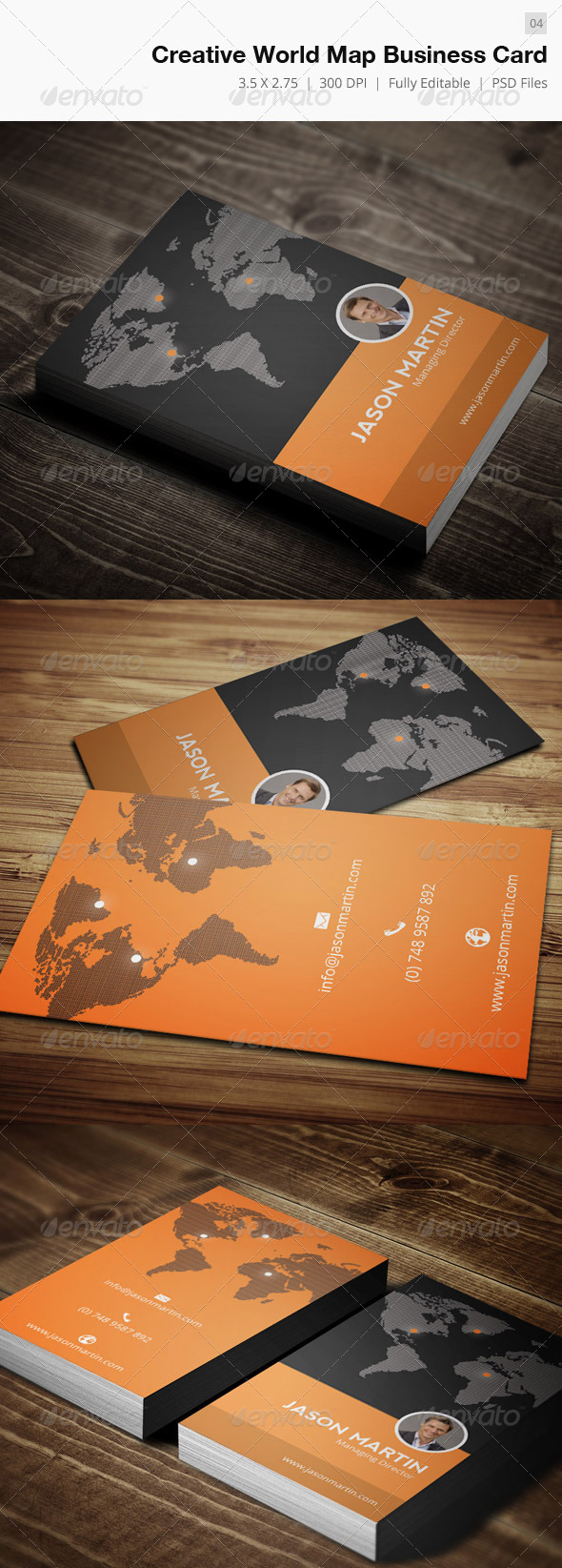 Creative World Map Business Card - 04 - Creative Business Cards