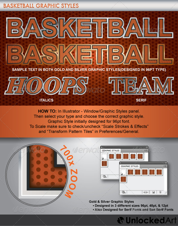 Basketball Graphic Style - Illustrator Add-ons
