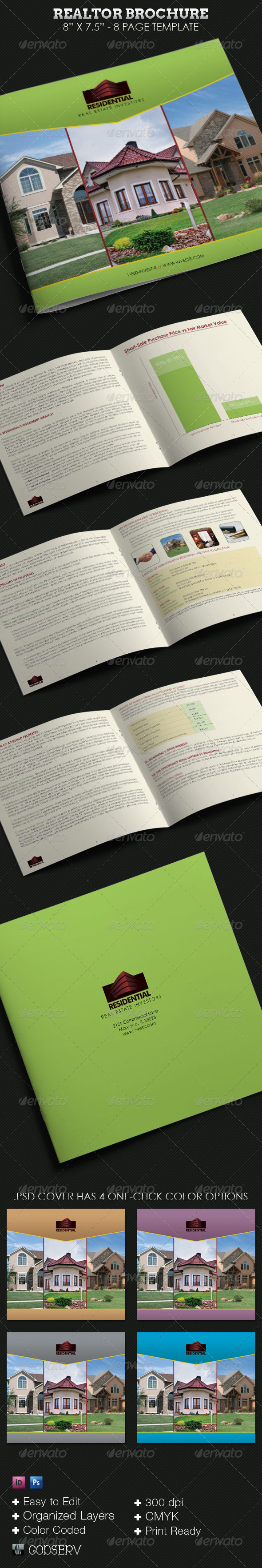 Realtor Square Brochure Template - Corporate Brochures