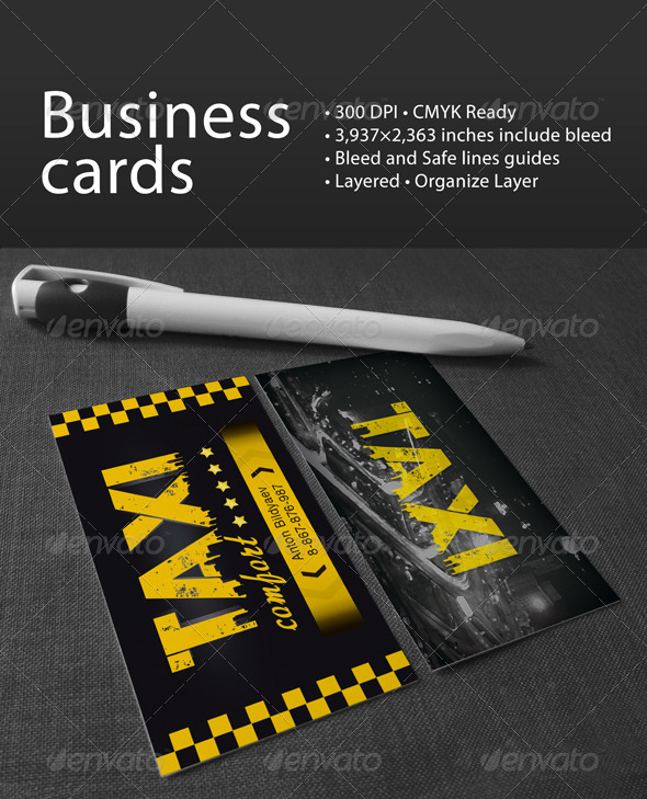 GraphicRiver Taxi Comfort Business Card 4259533 GraphicRiver Taxi Comfort Business Card 4259533