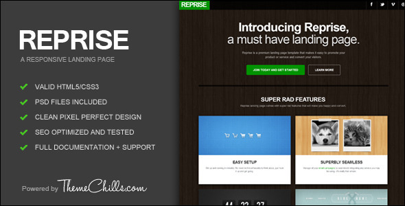Reprise Responsive Landing Page - Creative Landing Pages