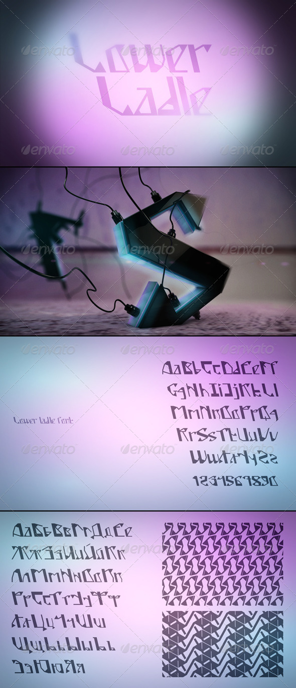 Lower Ladle Font - Futuristic Decorative