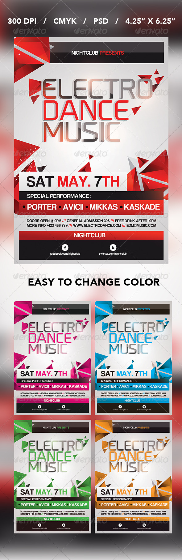 GraphicRiver Electro Dance Music Flyer 4267662 GraphicRiver Electro Dance Music Flyer 4267662