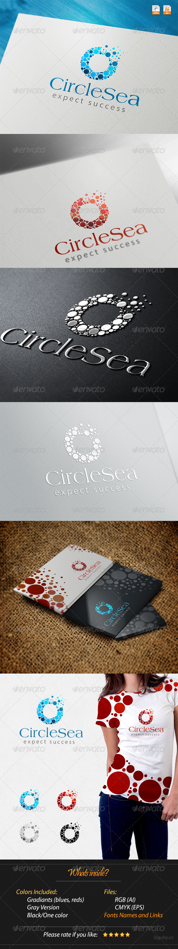 Circles Sea Expect Success Logo - Abstract Logo Templates
