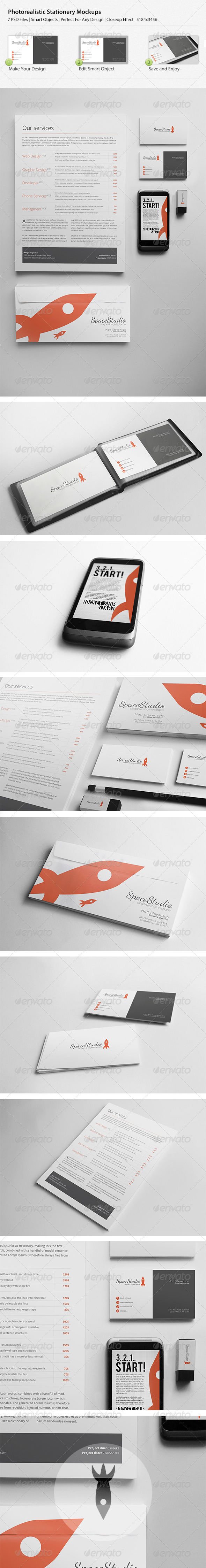 GraphicRiver Photo Realistic Stationary Brand Identity Mockups 4271650 GraphicRiver Photo Realistic Stationary Brand Identity Mockups 4271650