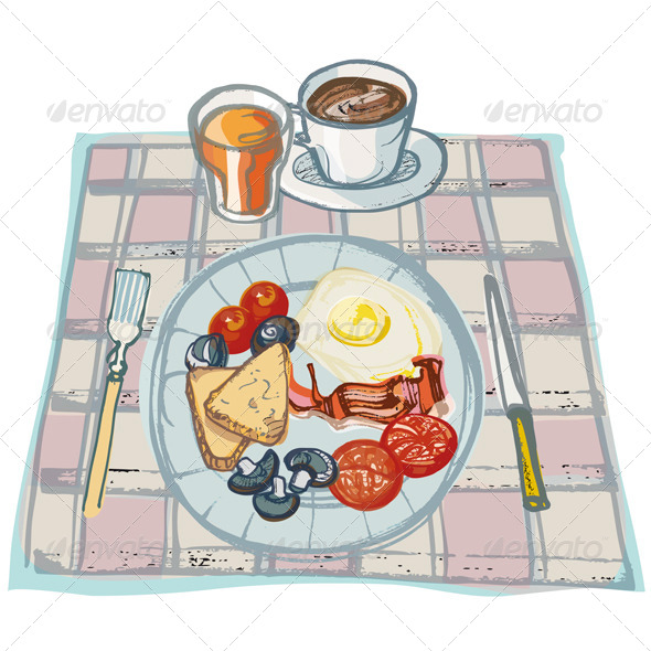 GraphicRiver Breakfast on Table 4271721 GraphicRiver Breakfast on Table 4271721