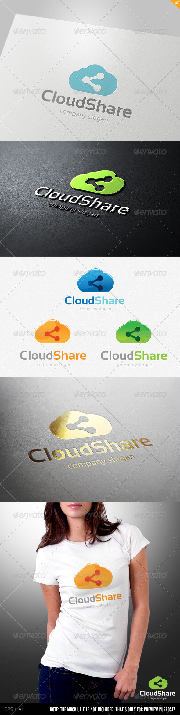 Cloud Share Logo - Nature Logo Templates