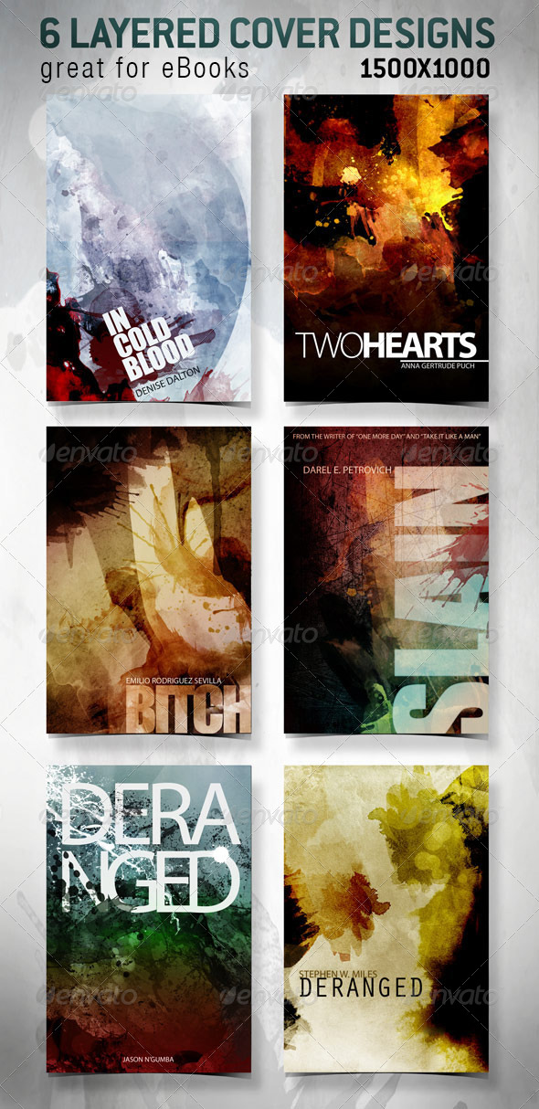 6 eBook Covers for Web - Abstract Backgrounds