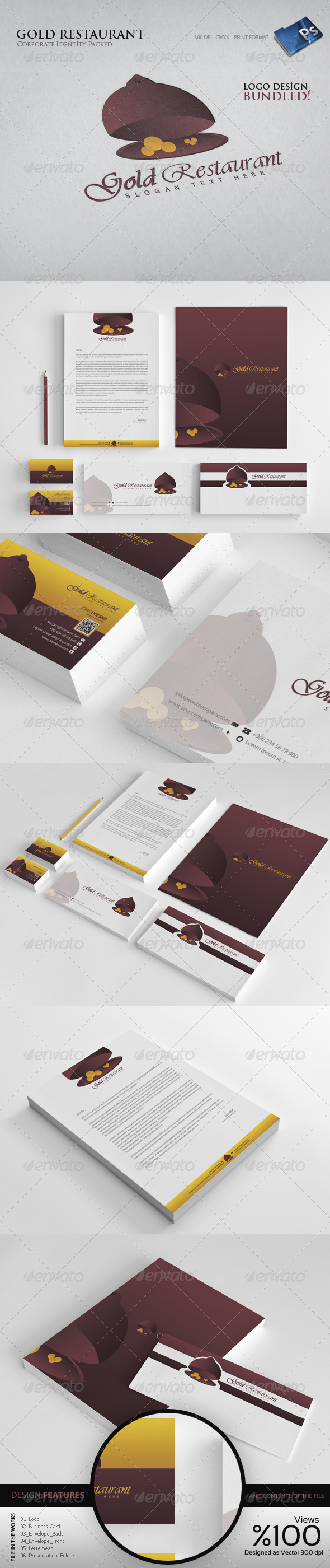 GraphicRiver Gold Reustrant Corporate Identity 4092930 GraphicRiver Gold Reustrant Corporate Identity 4092930