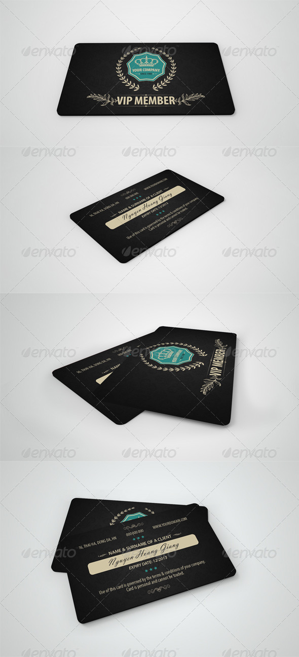 GraphicRiver Luxury Retro Vip Card 4097732 GraphicRiver Luxury Retro Vip Card 4097732