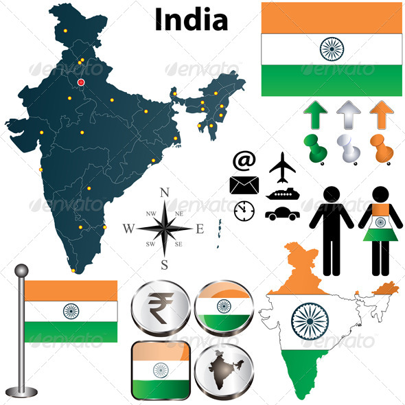 GraphicRiver Map of India 4280266 GraphicRiver Map of India 4280266