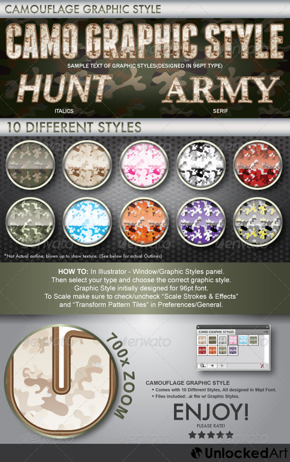 Camouflage Graphic Style - Illustrator Add-ons