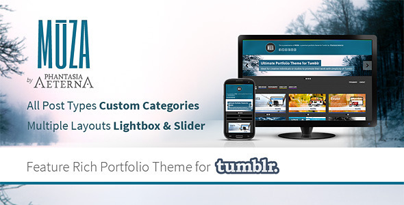 MUZA - Categorized Portfolio Theme for Tumblr - ThemeForest Item for Sale