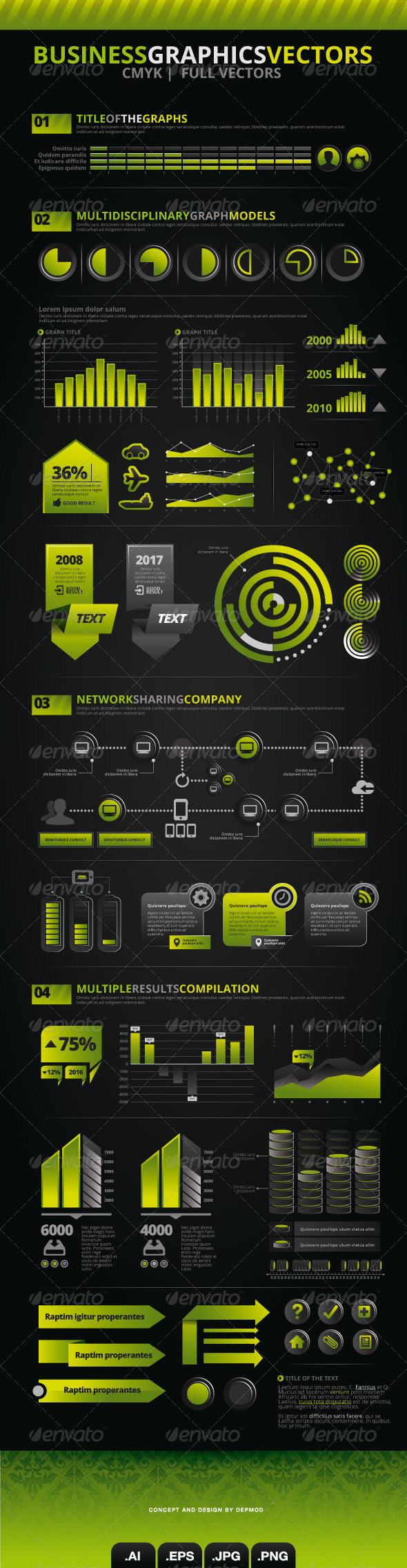 Business Graphics Vectors V.03 - Infographics