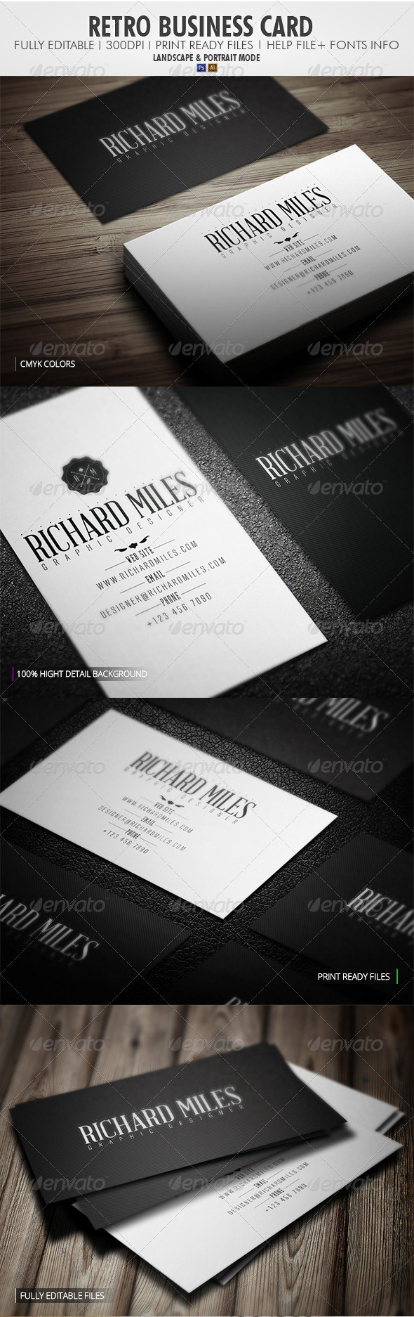 GraphicRiver Retro Business Card 4117119 GraphicRiver Retro Business Card 4117119