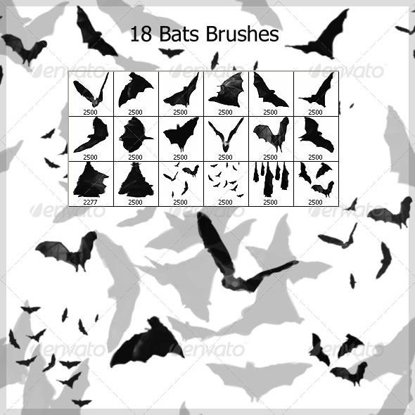 GraphicRiver 18 Bats Brushes 2500px 4291433 GraphicRiver 18 Bats Brushes 2500px 4291433