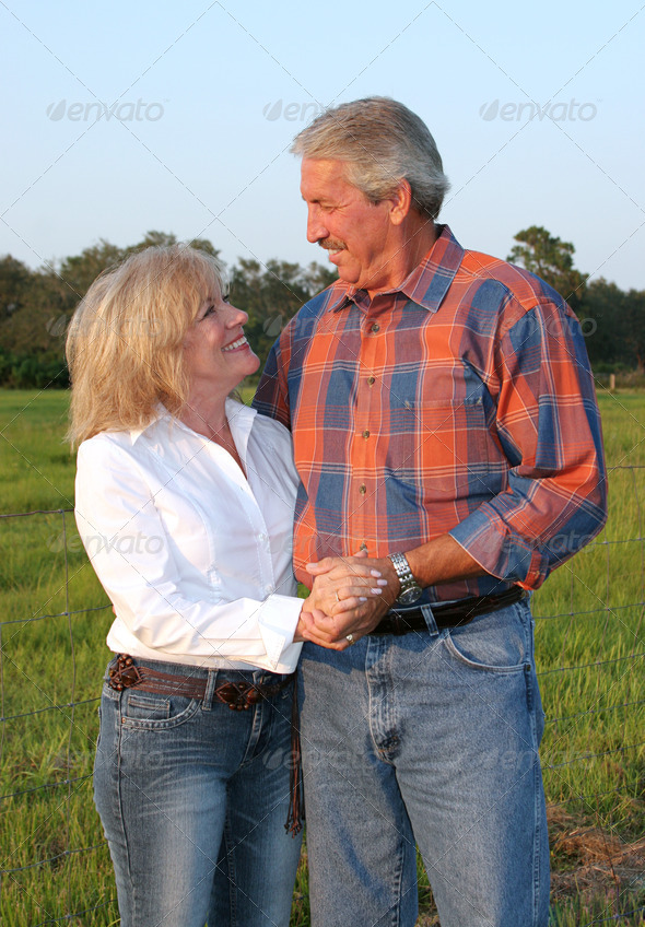 Country Couple Romantic - Stock Photo - Images