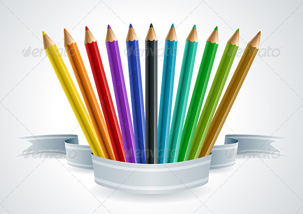GraphicRiver Color Pencil Set Banner 4294350 GraphicRiver Color Pencil Set Banner 4294350