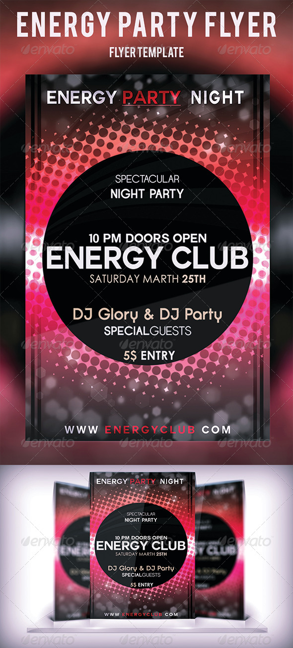 Energy Party Flyer - Flyers Print Templates