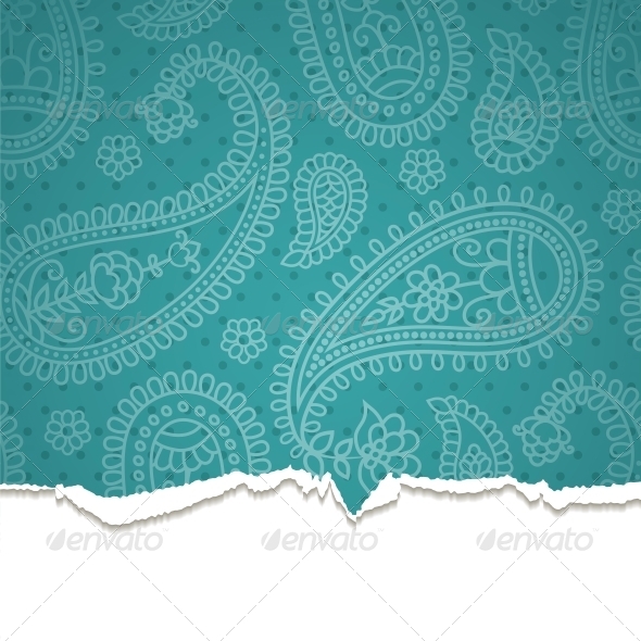 GraphicRiver Torn Paper with a Paisley Pattern 4300261 GraphicRiver Torn Paper with a Paisley Pattern 4300261