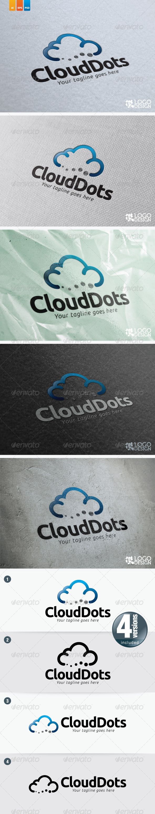 Cloud Dots - Symbols Logo Templates