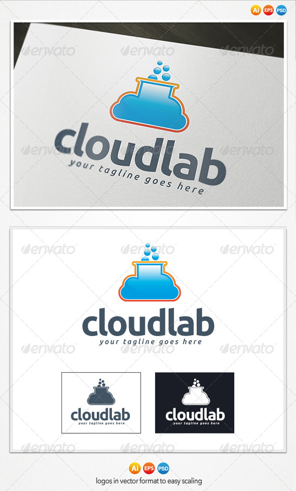 GraphicRiver Cloud Lab Logo 4208497 GraphicRiver Cloud Lab Logo 4208497
