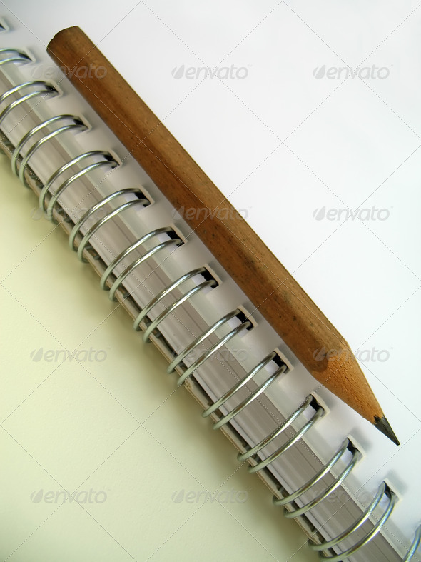 ring binder and pencil