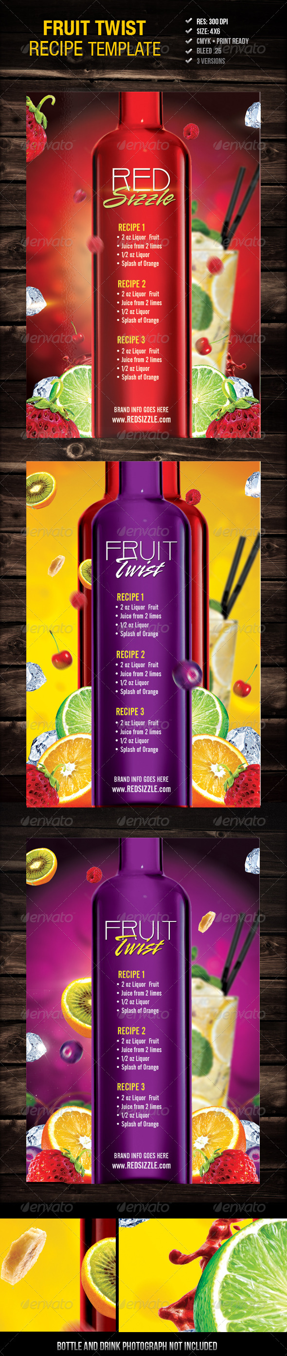GraphicRiver Fruit Twist Recipe Flyer 3196327 GraphicRiver Fruit Twist Recipe Flyer 3196327