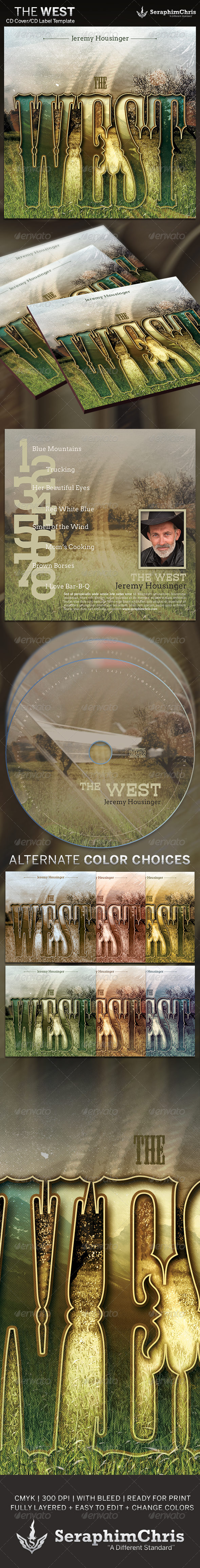 GraphicRiver The West CD Cover Artwork Template 4150285 GraphicRiver The West CD Cover Artwork Template 4150285